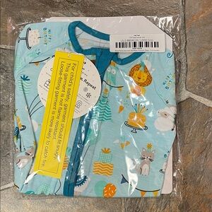 Little Sleepies Aqua Sleep Sack with Animal Design